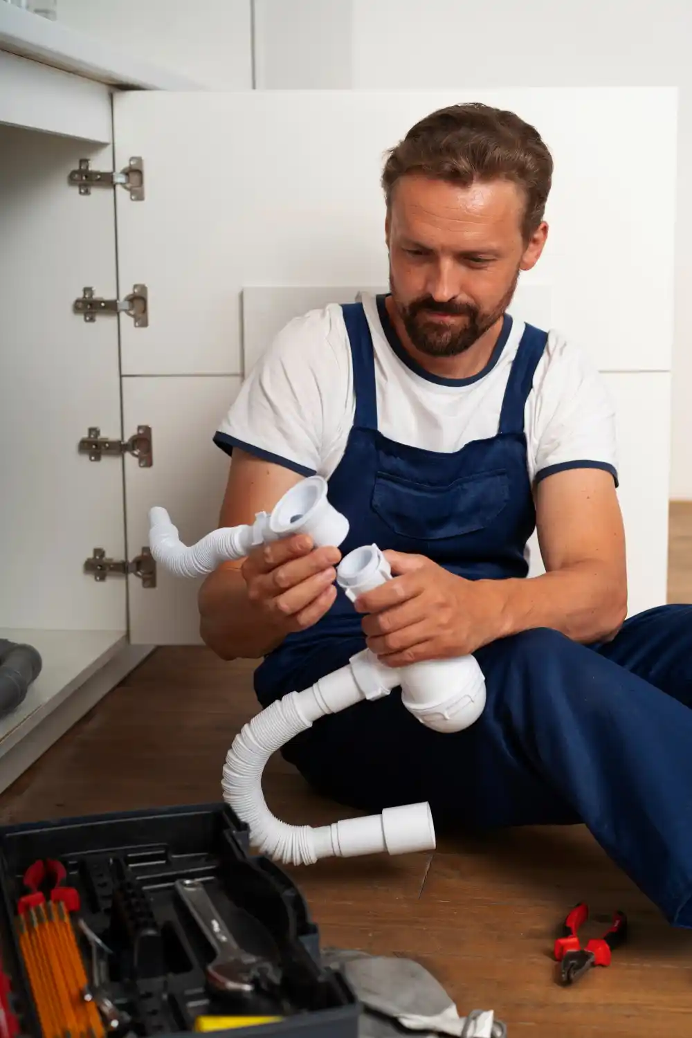 Kitchen pipe repair service by plumber in Plumpton