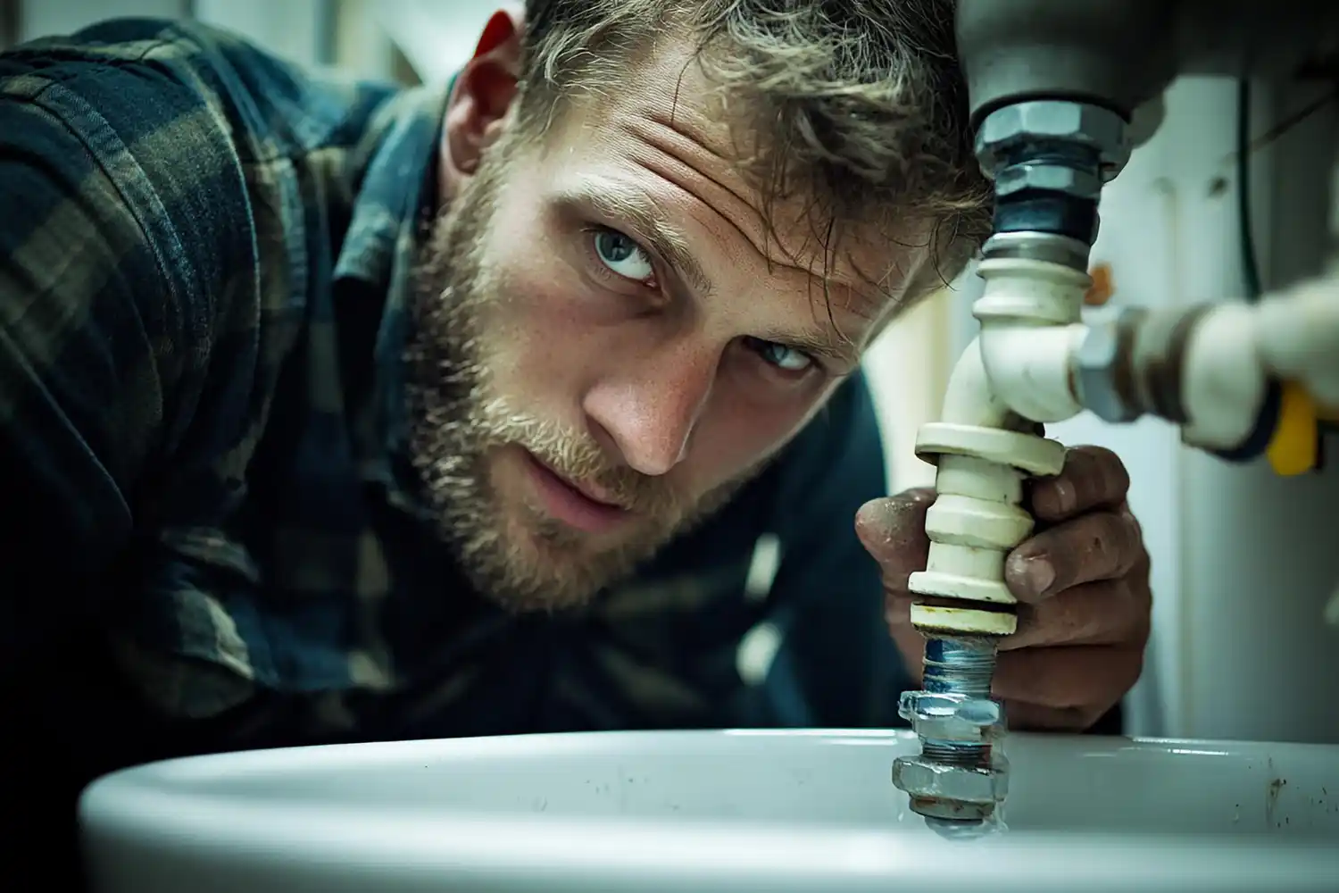 Technician using advanced leak detection equipment to locate hidden water leaks in Oxford property